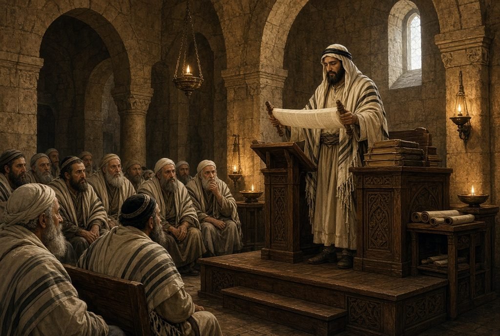 Pharisees teaching in a synagogue A sign of the end times